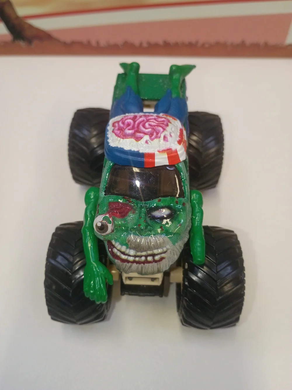 Monster Jam Green Zombie With Arms And Legs Guts 1:64 Scale